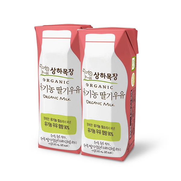 상하목장 유기농 딸기 우유 125mL